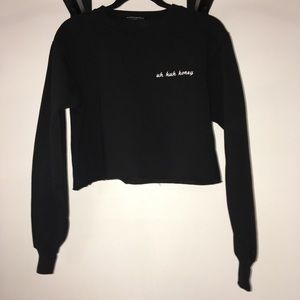 Brandy Melville Uh Huh Honey Cropped Pullover OS